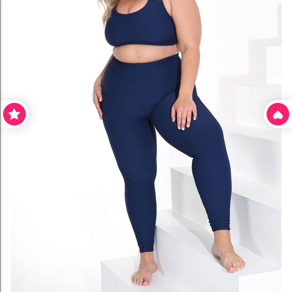 Booty by Brabants Navy Curvy Croco Skin Legging